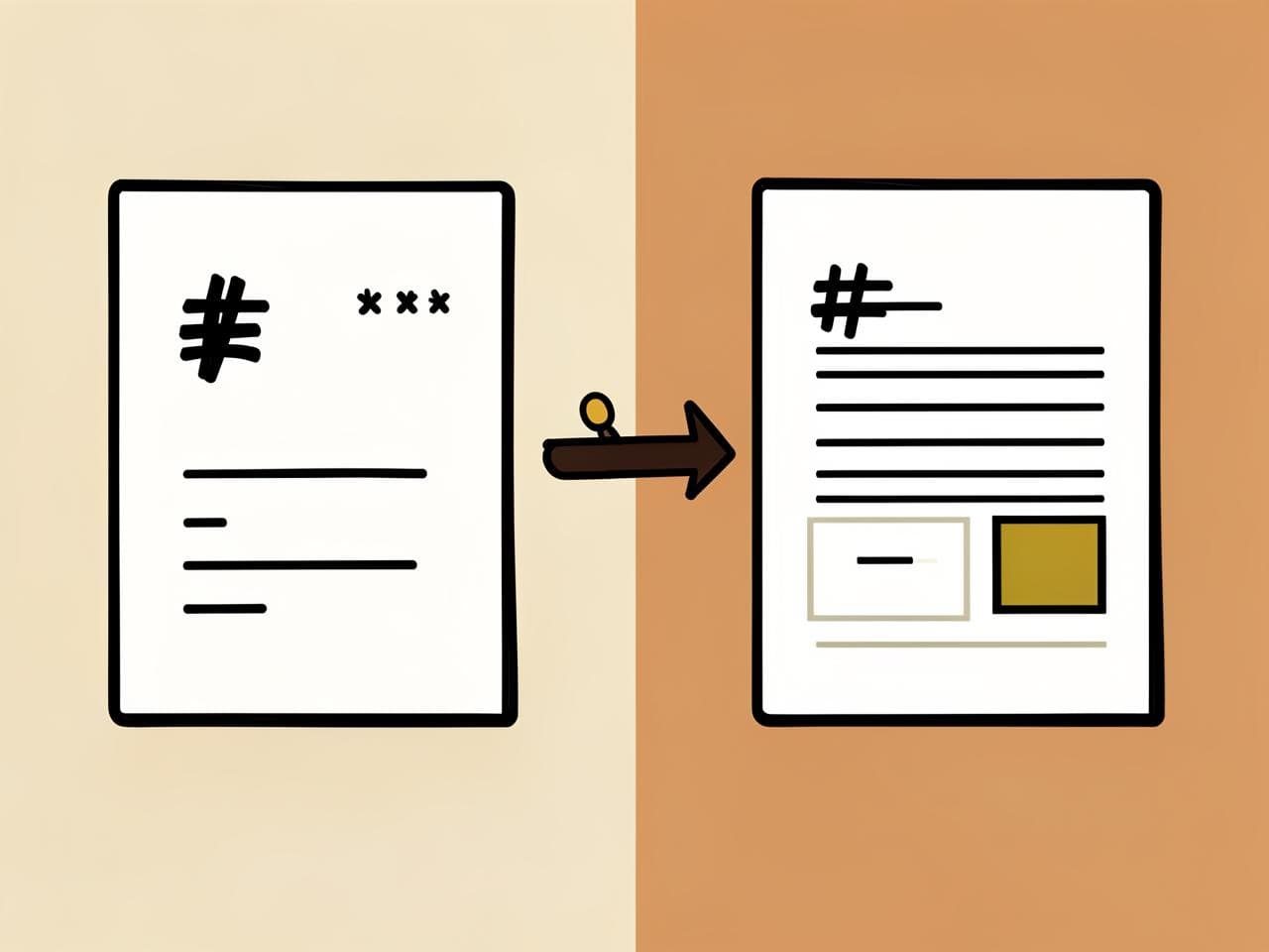 Markdown editor with live preview illustration
